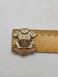 Originalt Welch Regiment WW2 Welch Regiment (Welsh) Cap Badge