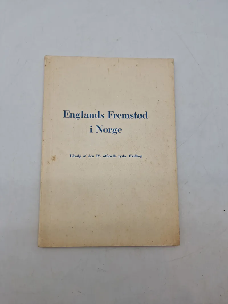 Originalt ww2 hæfte - Englands fremstød i Norge nazistisk