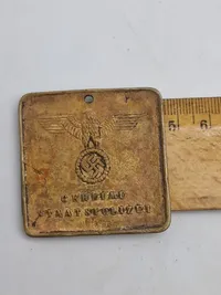 Gestapo id disk - efterkrigs/postwar