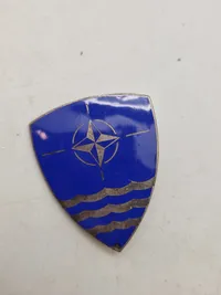 Samling diverse militære medaljer, vinger mm.