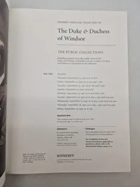 Sjælden Sotheby's September 1997 Catalogue For The Public And Private Collection Of The Duke And Duchess Of Winsor