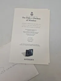 Sjælden Sotheby's September 1997 Catalogue For The Public And Private Collection Of The Duke And Duchess Of Winsor