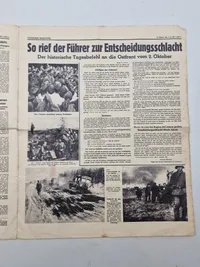 Original sort propaganda forklædtsom tysk avis - ww2