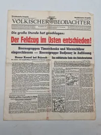 Original sort propaganda forklædtsom tysk avis - ww2