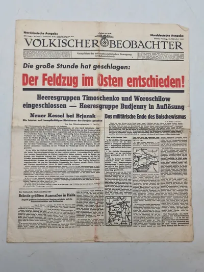 Original sort propaganda forklædtsom tysk avis - ww2