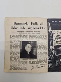 Originalt blad, ww2 - Vi vil vinde