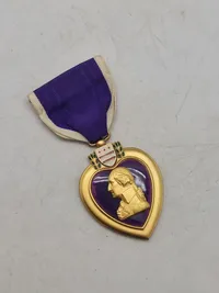 Originalt ww2 Purple Heart - navngivet
