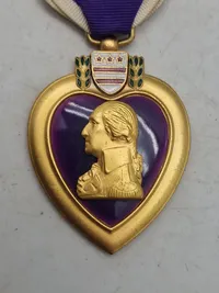 Originalt ww2 Purple Heart - navngivet