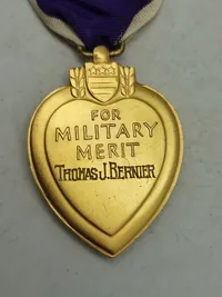 Originalt ww2 Purple Heart - navngivet