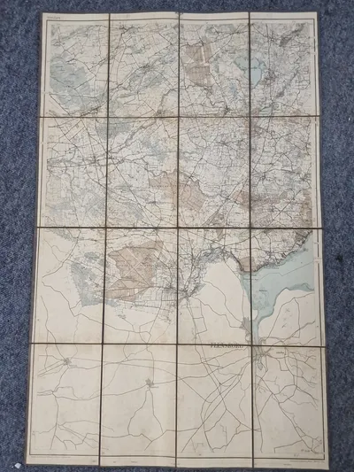 Ældre dansk militær kort - m23 brugt 9 April 1940 Sønderjylland