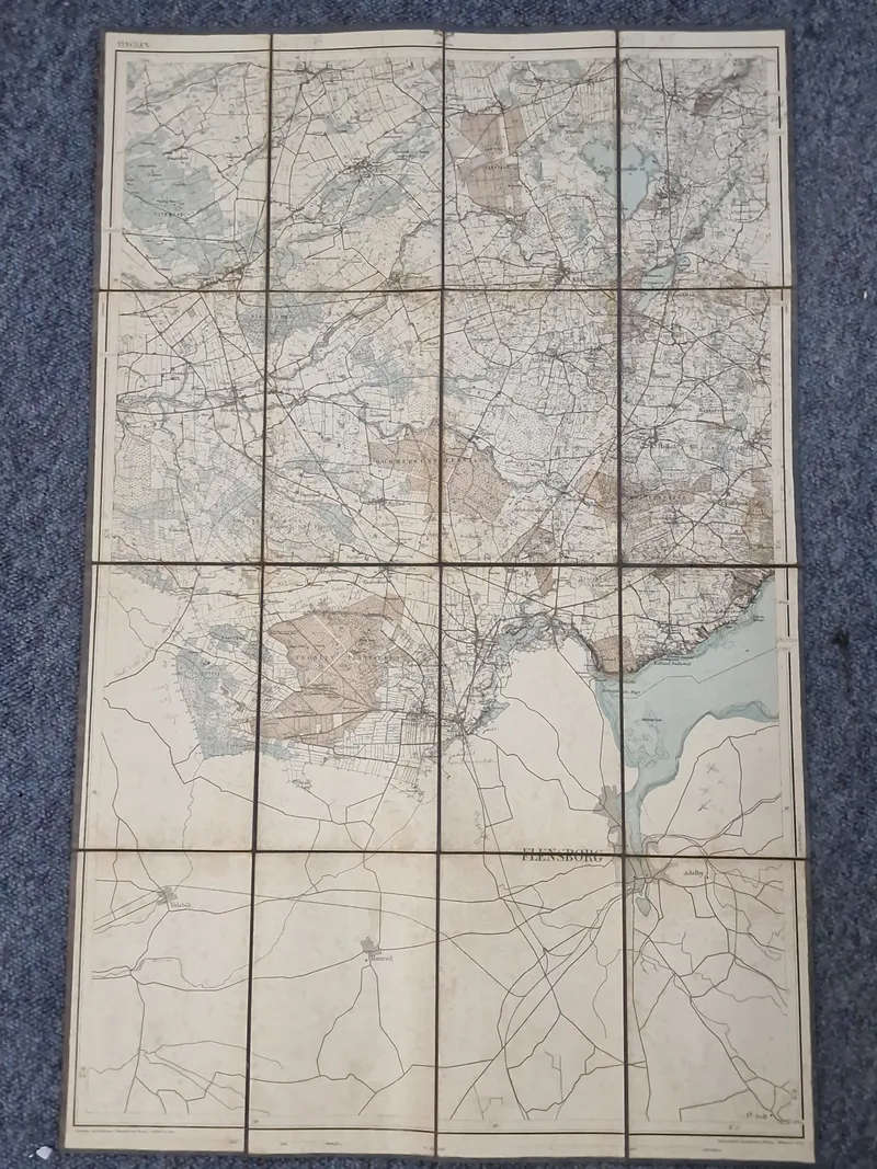 Ældre dansk militær kort - m23 brugt 9 April 1940 Sønderjylland