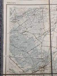 Ældre dansk militær kort - m23 brugt 9 April 1940 Sønderjylland