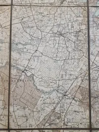 Ældre dansk militær kort - m23 brugt 9 April 1940 Sønderjylland