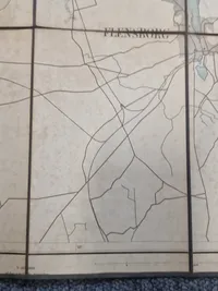 Ældre dansk militær kort - m23 brugt 9 April 1940 Sønderjylland