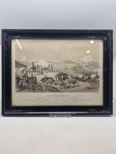 Originalt kobberstik - Slesvig den 23 april 1848