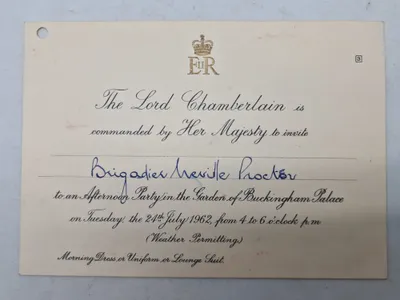 Original royal engelsk invitation