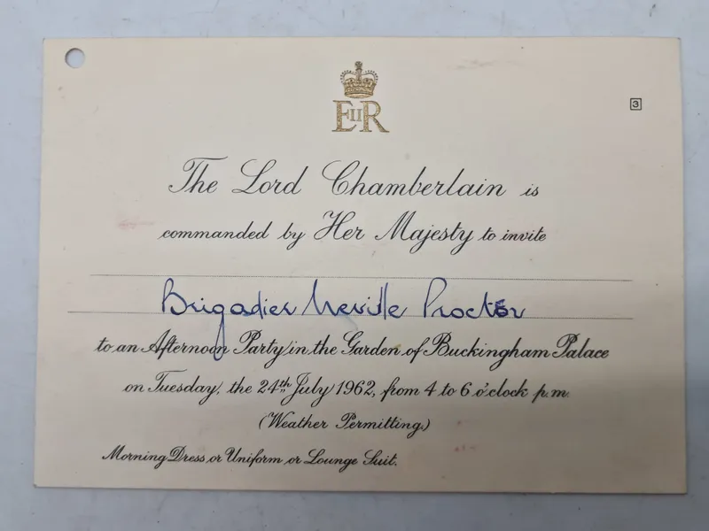 Original royal engelsk invitation