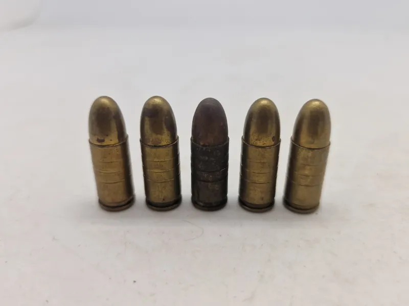 Samling 9 mm eksercerpatroner fra ww2 mm.