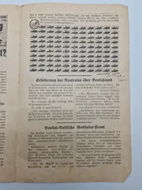 Originalt allieret sort propaganda nedkastet over Tyskland WW2  med fly