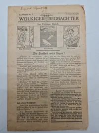 Originalt allieret sort propaganda nedkastet over Tyskland WW2  med fly