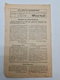 Originalt allieret sort propaganda nedkastet over Tyskland WW2  med fly