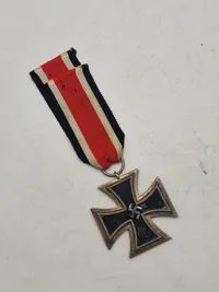 Original 1939 Iron Cross 2nd Class - 26  Three-part construction. Original black paint. Iron core. "26" maker marked to the ring (B.H. Mayer, Pforzheim)