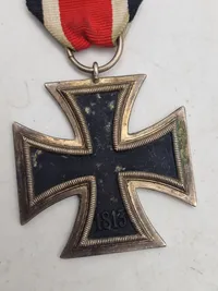 Original 1939 Iron Cross 2nd Class - 26  Three-part construction. Original black paint. Iron core. "26" maker marked to the ring (B.H. Mayer, Pforzheim)