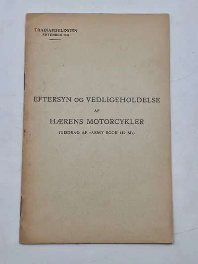 Eftersyn og vedligeholdelse af hærens motorcykler