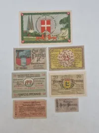 Nødpengesedler - 7 flotte fra Sønderjylland og Flensborg