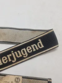 Tysk WWII - SS-ærmestribe fra 12. SS-Panzer-Division Hitlerjugend - efterkrigs