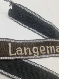 Tysk WWII - SS-ærmestribe fra 27. SS-Freiwilligen-Grenadier-Division Langemark - efterkrigs