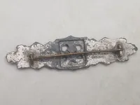 Tysk WWI - Nærkampspange i sølv (2. klasse) med lækker patine - efterkrigs
