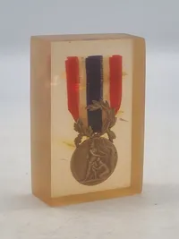 Original Médaille de la Police Française støbt i resin