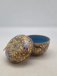 Original Vintage Chinese Gold Apple Trinket Box