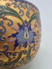 Original Vintage Chinese Gold Apple Trinket Box