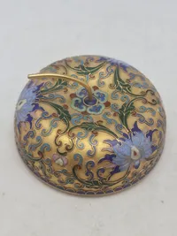 Original Vintage Chinese Gold Apple Trinket Box