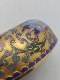 Original Vintage Chinese Gold Apple Trinket Box