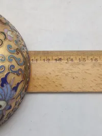 Original Vintage Chinese Gold Apple Trinket Box