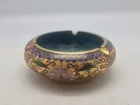 Originalt kinesisk cloisonné emalje askebæger