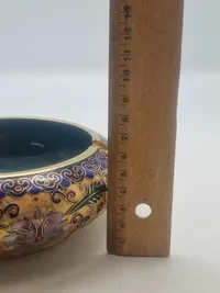 Originalt kinesisk cloisonné emalje askebæger