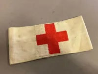 Originalt tidligt sanitets armbind, bemærk stempling SAND.D