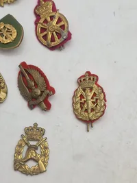 Lot diverse regimentsmærker