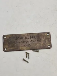 Originalt messing skilt - SØARTILLERIET 0,7m stereomåler /44

nr 45