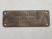 Originalt messing skilt - SØARTILLERIET 0,7m stereomåler /44

nr 45