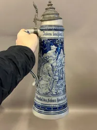 Kæmpe 3 liters Bierstein givet i præmie ved en skyttefest i Køln 1908