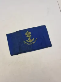 Sjældent originalt ww2 armbind - kongelig dansk marine