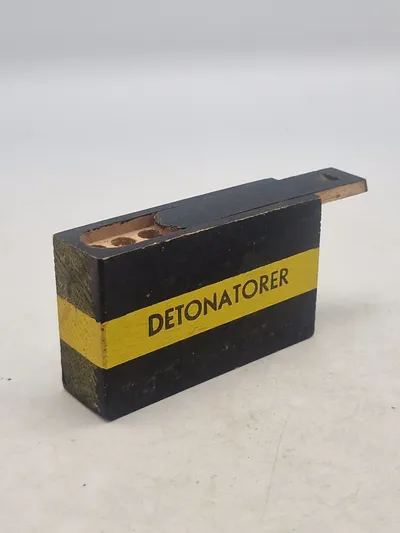 Original tysk ww2 detonator æske - genbrugt efter krigen af den danske hær