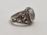 Original Officers ring Sterling sølv United States Coast Guard (USCG)