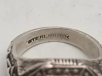 Original Officers ring Sterling sølv United States Coast Guard (USCG)
