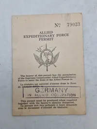 Original Alliret tilladelse fra 1945 til at hente Fattige børn i Holland